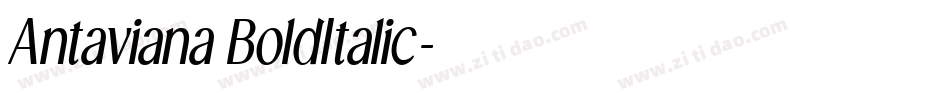 Antaviana BoldItalic字体转换